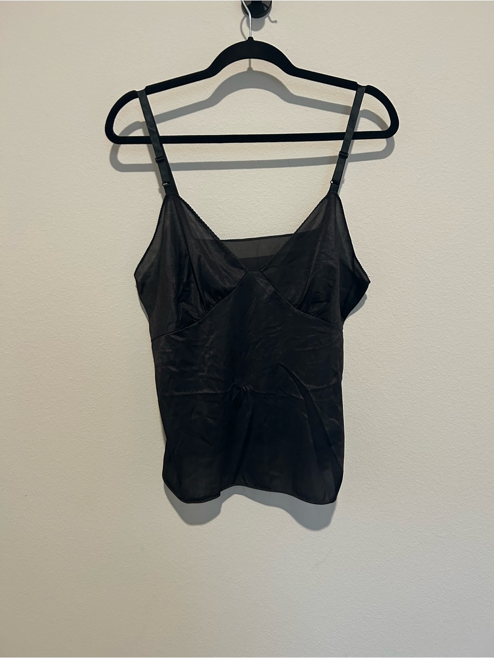 Black Women's Satin Camisole Top